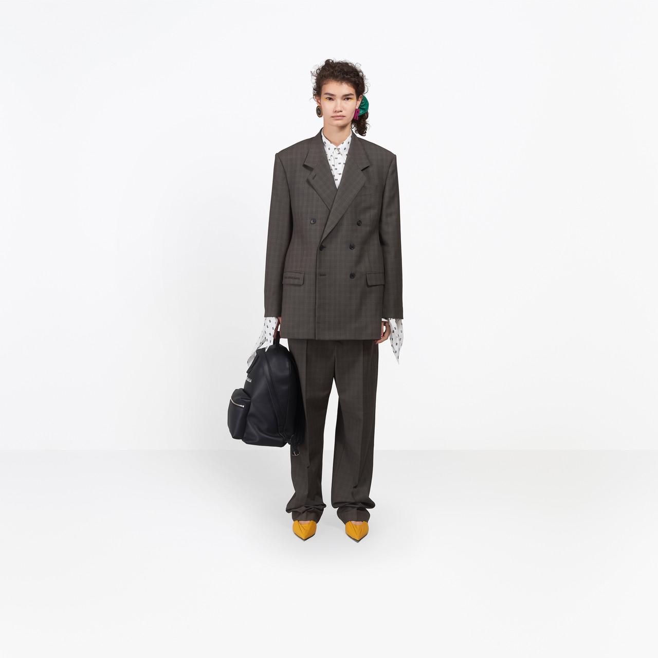 Checked weaving masculine double breasted tailored jacket by Balenciaga, available on balenciaga.com for $2350 Kendall Jenner Outerwear SIMILAR PRODUCT