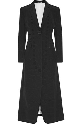 THOM BROWNE WOMAN COTTON-BLEND COAT BLACK | ModeSens