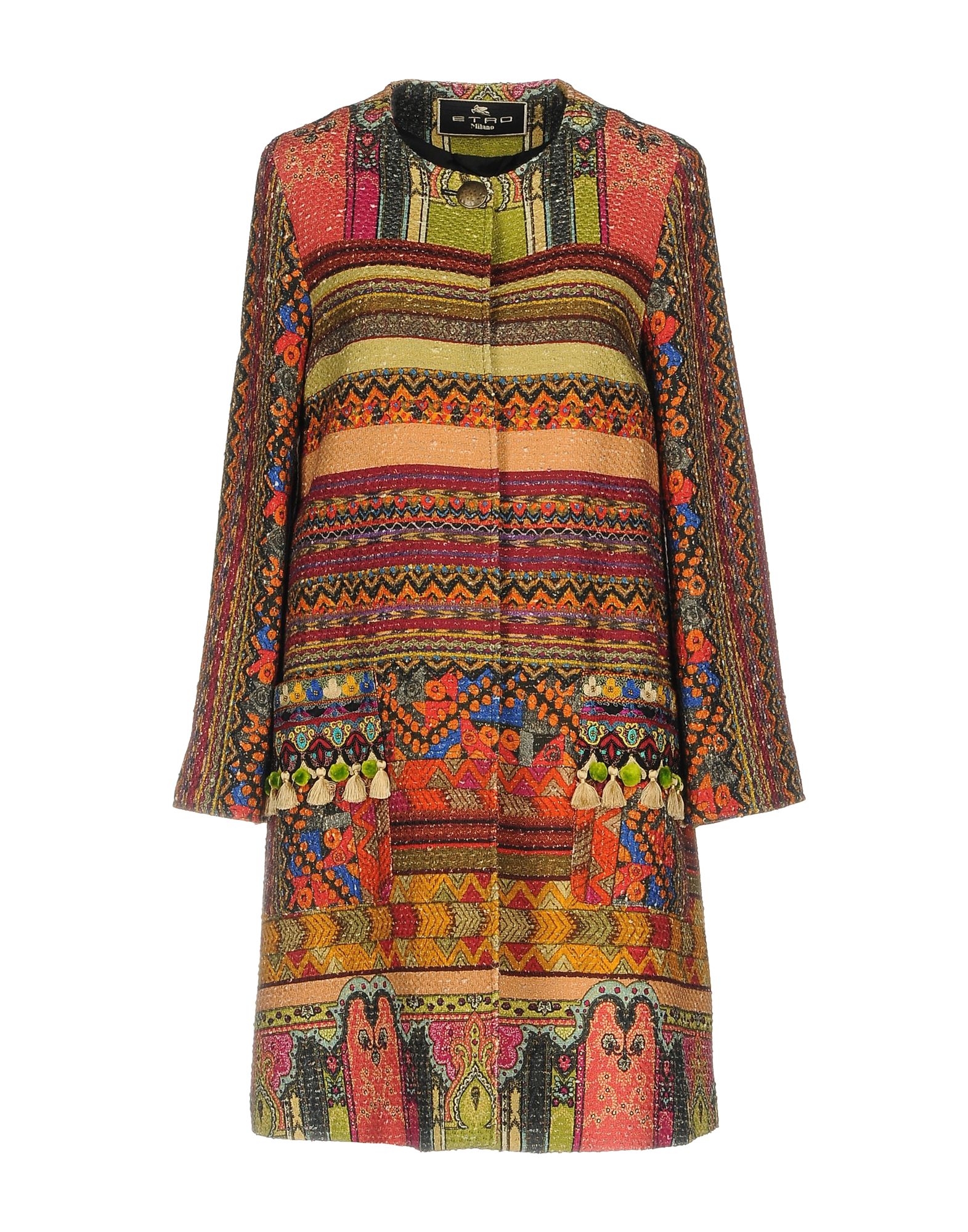ETRO EMBROIDERED AND EMBELLISHED COTTON COAT, RED | ModeSens