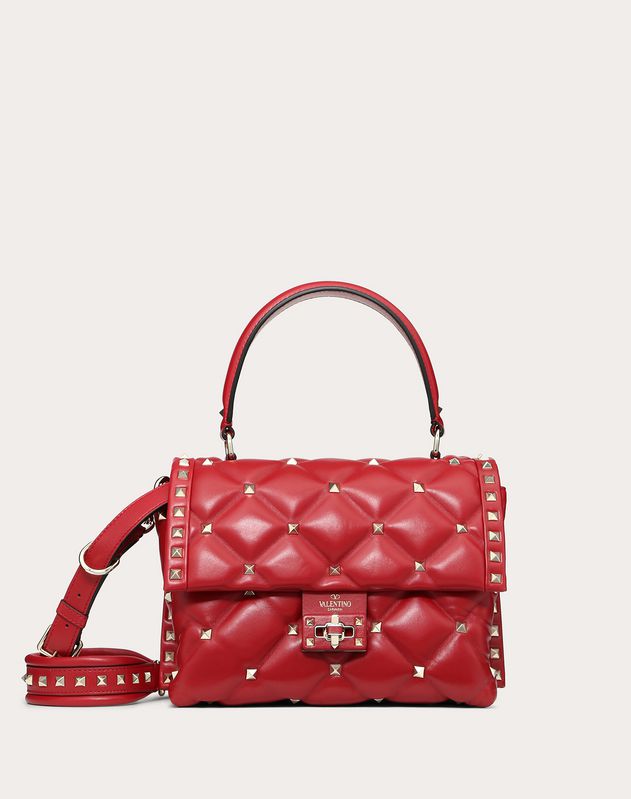 Medium Candystud Na Leather Handbag For Woman Valentino