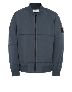 Stone island light soft shell 2025 si check grid bomber jacket