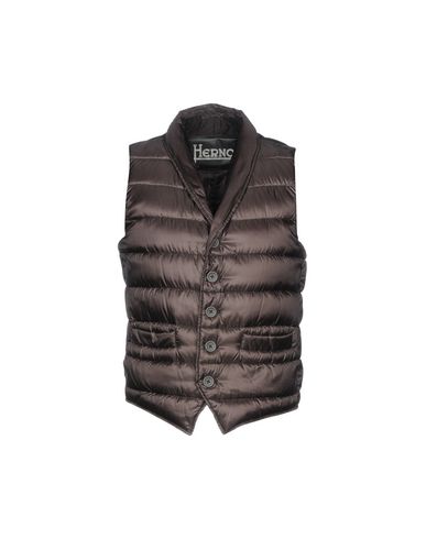 Man Vest Dark brown Size 40 Polyamide