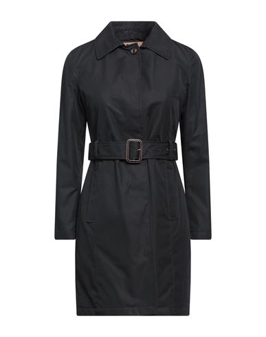 Sealup Woman Overcoat & Trench Coat Lead Size 14 Cotton, Polyamide, Polyurethane In Black