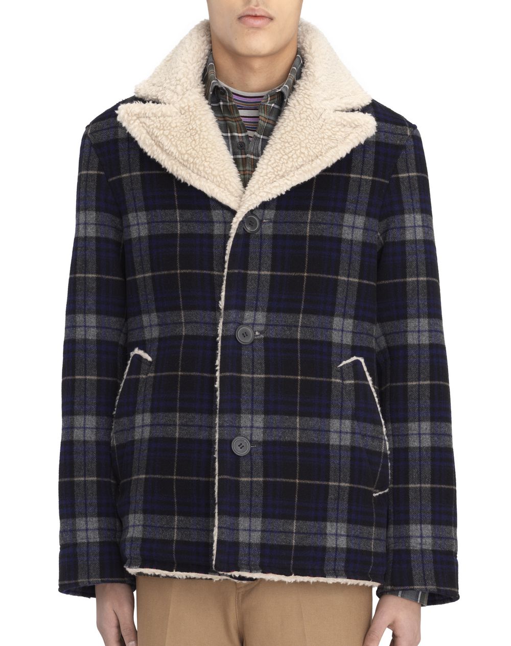Lanvin FUR LINED WOOL COAT, Outerwear Men | Lanvin Online Store