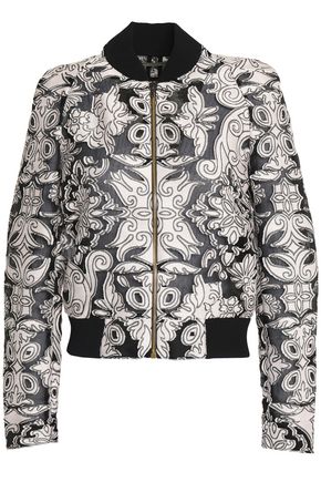ROLAND MOURET Fil coupé cotton and silk-blend bomber jacket,AU 82673812050597