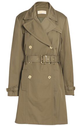 Michael Kors Up To 70 Off At The Outnet Michael Kors Belted Cotton Blend Gabardine Trench Coat