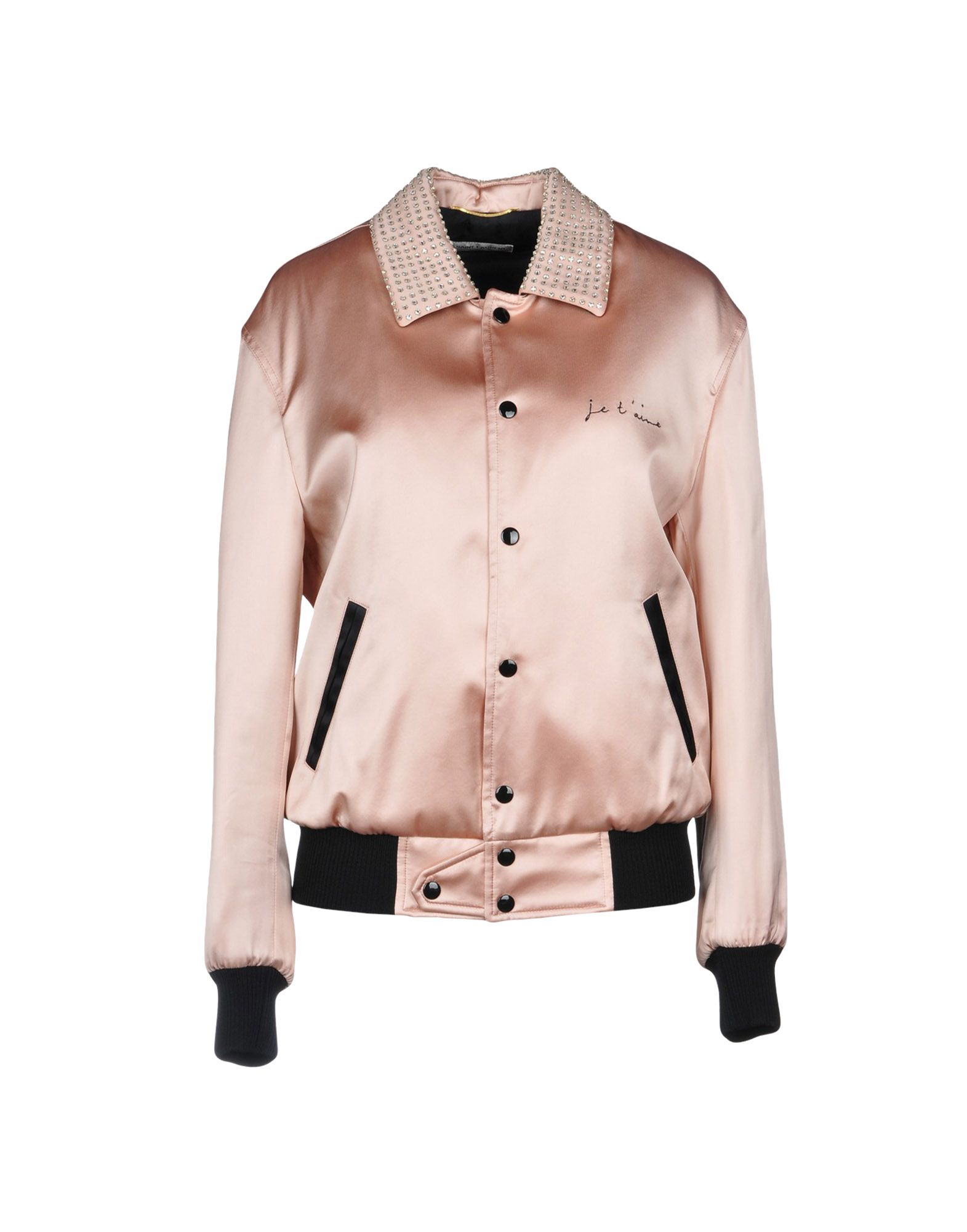 Saint Laurent Crystal-embellished Bomber Jacket In Pink