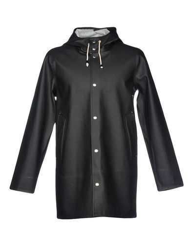 Man Overcoat & Trench Coat Black Size M PVC - Polyvinyl chloride