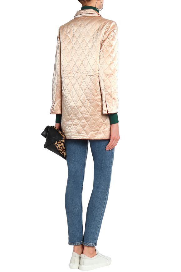Quilted satin jacket GANNI Sale up to 70 off THE