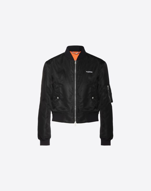 Valentino Men S Coats Outerwear Com Nylon Er With Valentino Logo