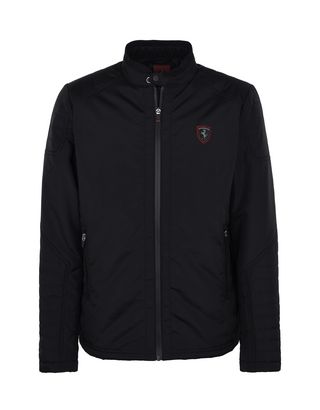 Scuderia Ferrari Online Store - Men's biker jacket with ergonomic padding - Biker Jackets