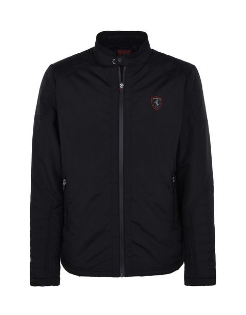 Scuderia Ferrari Online Store - Men's biker jacket with ergonomic padding - Biker Jackets