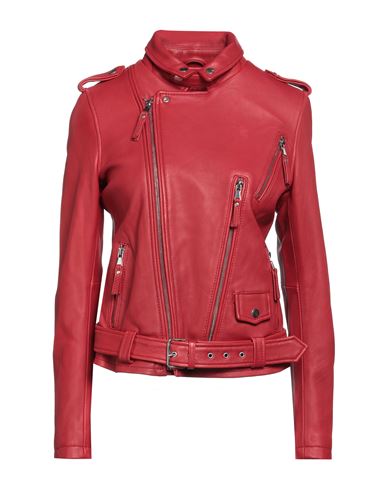 Woman Jacket Red Size S Sheepskin