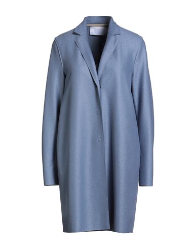 Harris Wharf London Woman Coat Slate Blue Size 10 Virgin Wool In Blue