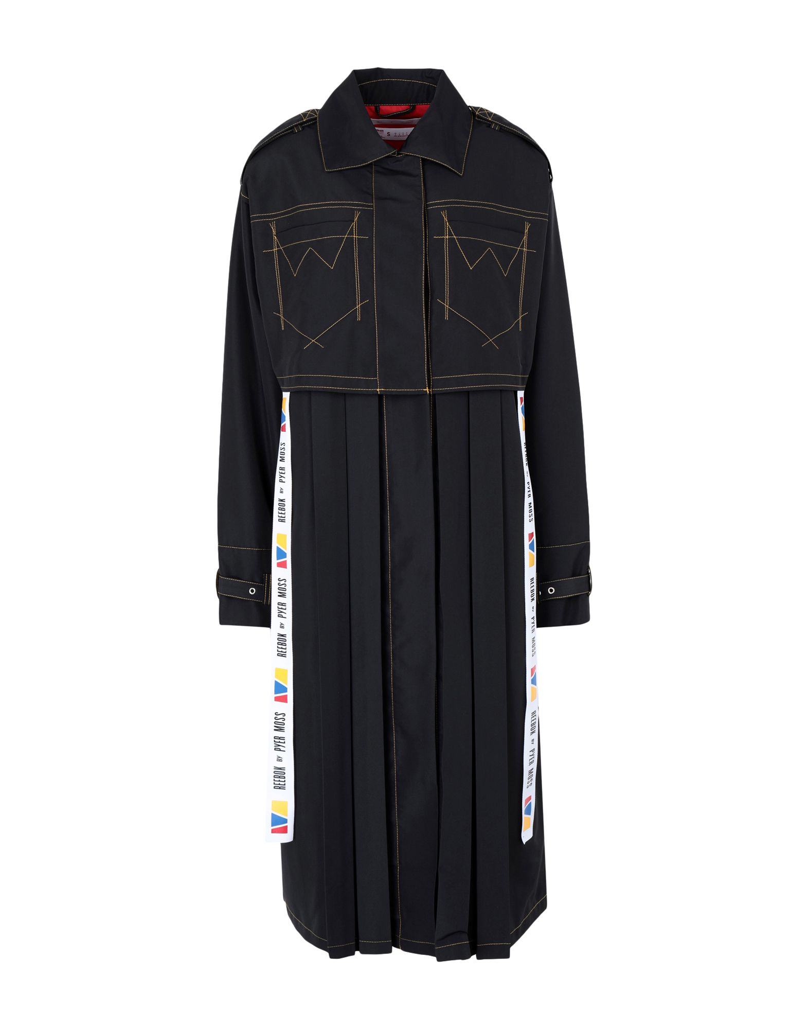 《送料無料》REEBOK by PYER MOSS レディース ライトコート ブラック XS ポリエステル 100% RCxPM Trench coat