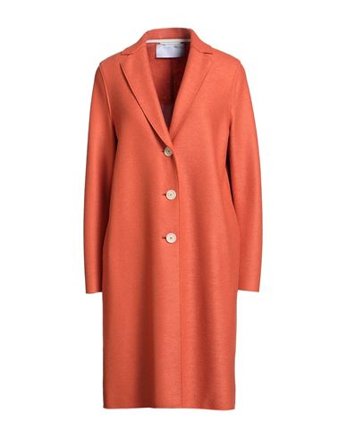 Harris Wharf London Woman Coat Rust Size 6 Virgin Wool In Orange