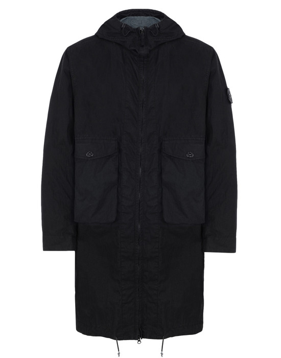 41850815li - COATS & JACKETS STONE ISLAND LONG JACKET 703F1 GHOST PIECE_50 FILI RESINATA STONE ISLAND - 0
