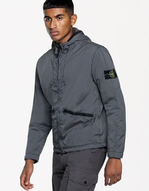 stone island crinkle reps hooded jacket