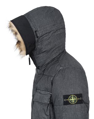 mens stone island fur hood coat