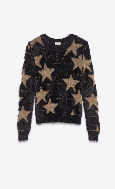 Jacquard sweater with lurex stars