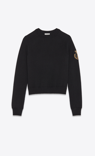 Wool sweater with SL patch