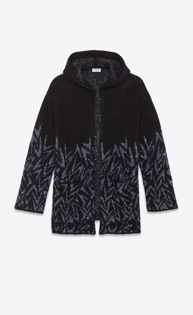 Boomerang jacquard baja hoodie with diamanté