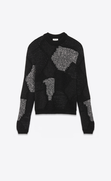 Lurex sweater in a geometric jacquard
