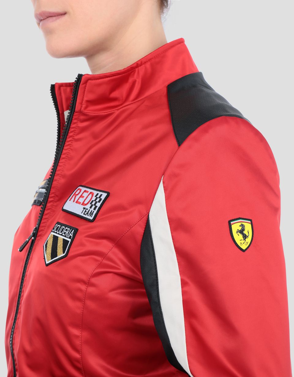 Ferrari Everywhere Red women's nylon biker jacket Woman | Scuderia ...