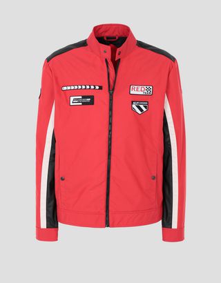 Scuderia Ferrari Online Store - Everywhere Red men's nylon biker jacket - Biker Jackets