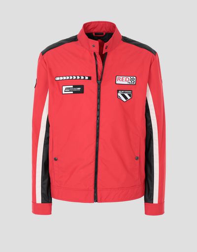 Scuderia Ferrari Online Store - Everywhere Red men's nylon biker jacket - Biker Jackets