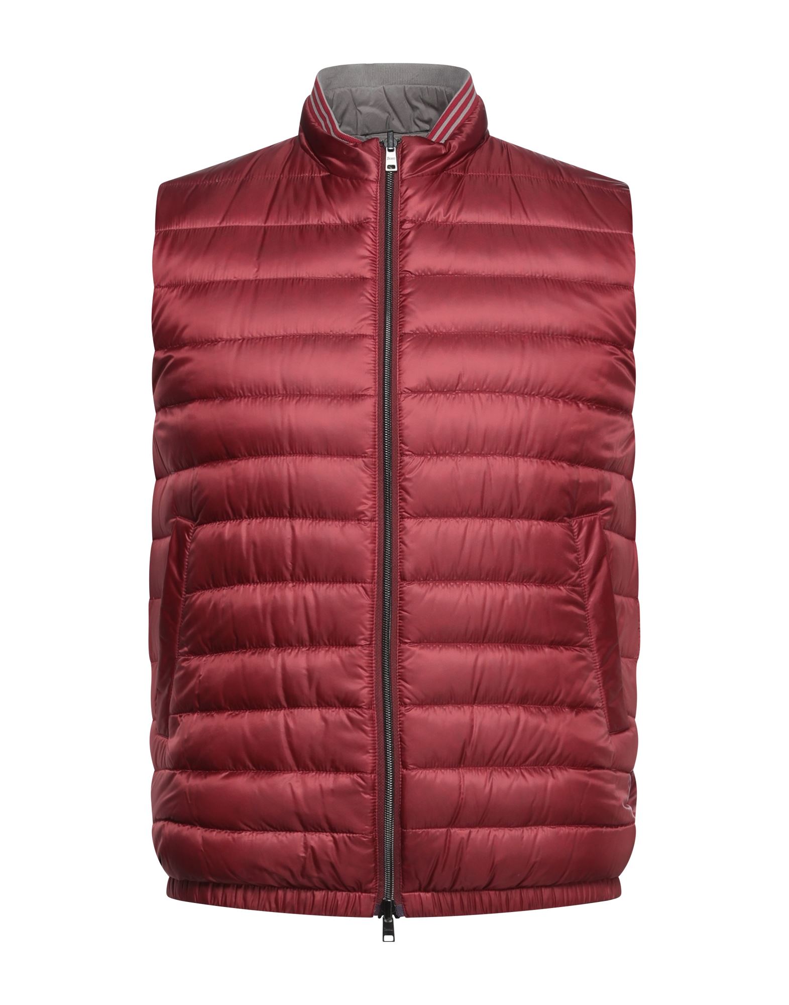 maroon down vest