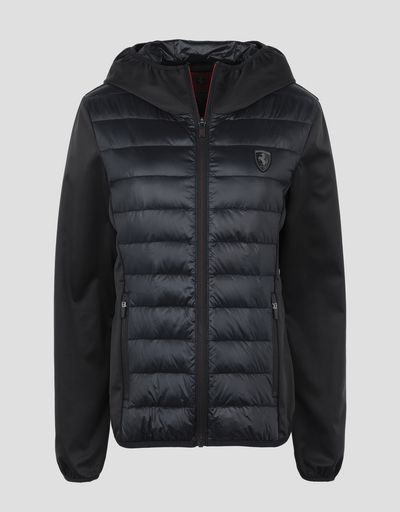 Scuderia Ferrari Online Store - Women’s Softshell jacket with Real Down padding - Down Jackets
