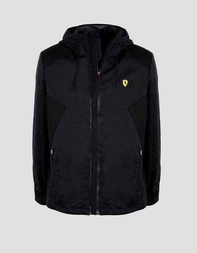 Scuderia Ferrari Online Store - Men's softshell hooded jacket - Bombers & Track Jackets