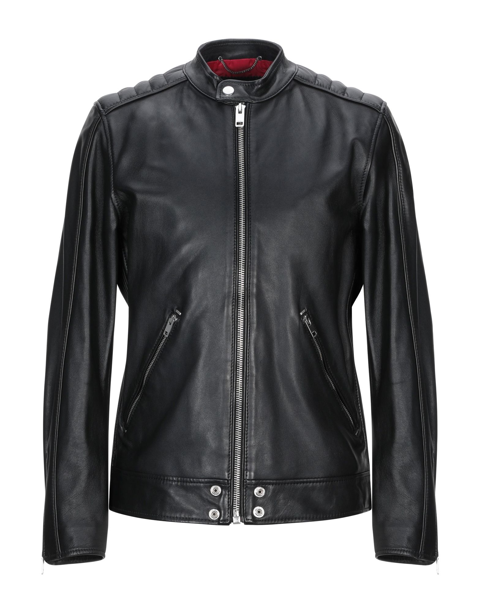 DIESEL Leather jacket,41865822KM 6