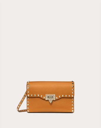 Small Rockstud Grainy Calfskin Crossbody Bag for Woman | Valentino ...