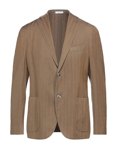 Boglioli Man Suit Jacket Camel Size 40 Wool In Beige