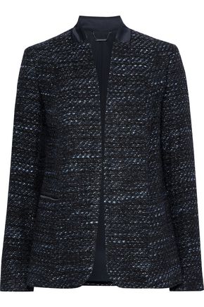 Elie Tahari Jackets ELIE TAHARI WOMAN TORI METALLIC BOUCLÉ-TWEED JACKET MIDNIGHT BLUE