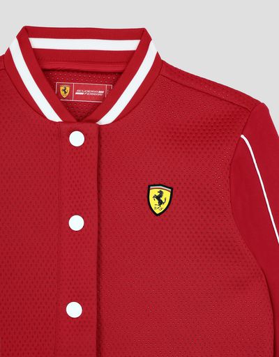 Scuderia Ferrari Online Store - Girls’ bomber with French terry sleeves - Bombers & Track Jackets