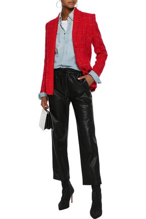 Click to view more detailed imagery on our partner's website Iro Woman Quanto Cotton-Blend Bouclé Jacket Red