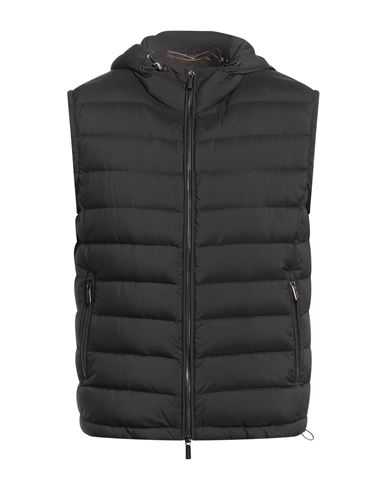 Moorer Man Vest Black Size 34 Polyamide, Polyurethane In Black
