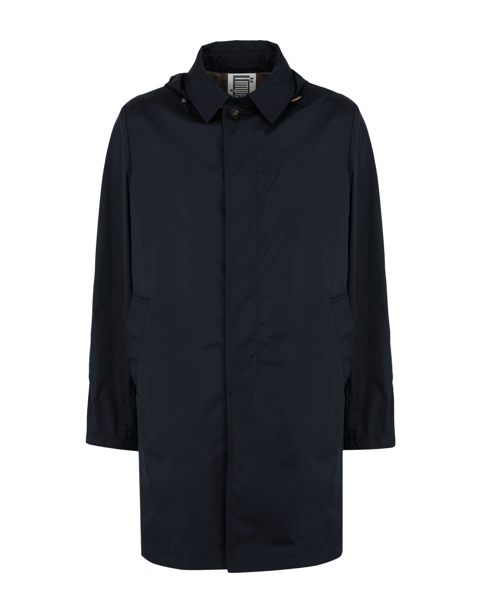 Shop L'impermeabile Martin P8 Olympic Man Overcoat Blue Size 44 Polyester, Polyurea