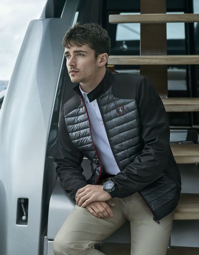 Scuderia Ferrari Online Store - Herren-Bomberjacke aus Softshell mit echten Daunen - Daunenjacken