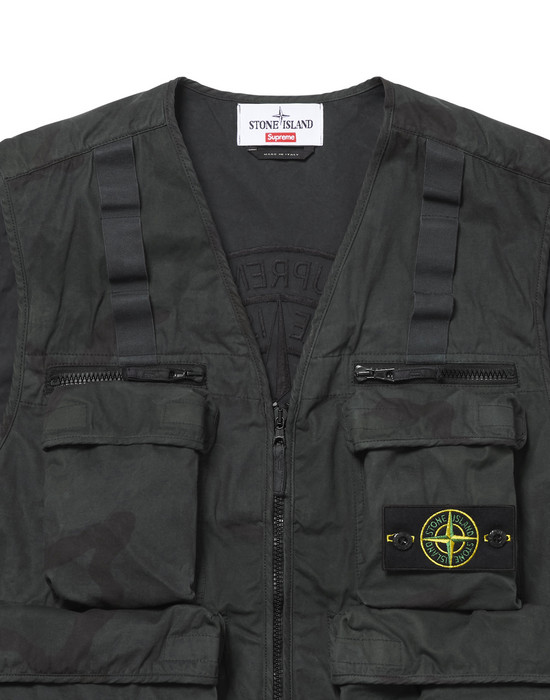 Supreme X Stone Island Camo Cargo Vest Black Hype Clothinga, 52% OFF