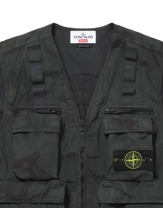 stone island camo cargo vest