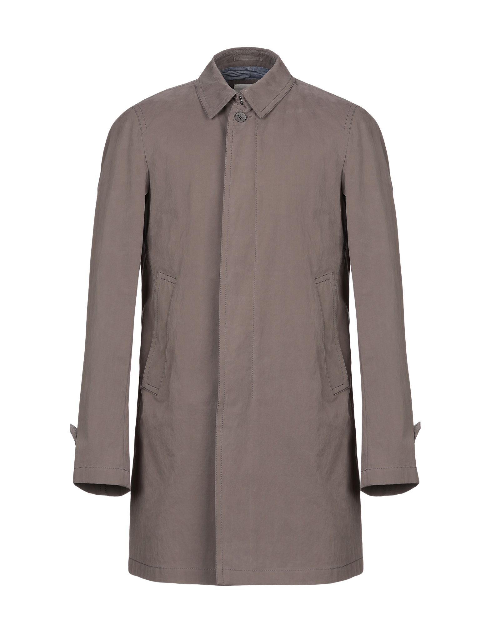Shop Herno Man Overcoat & Trench Coat Khaki Size 42 Cotton, Polyamide