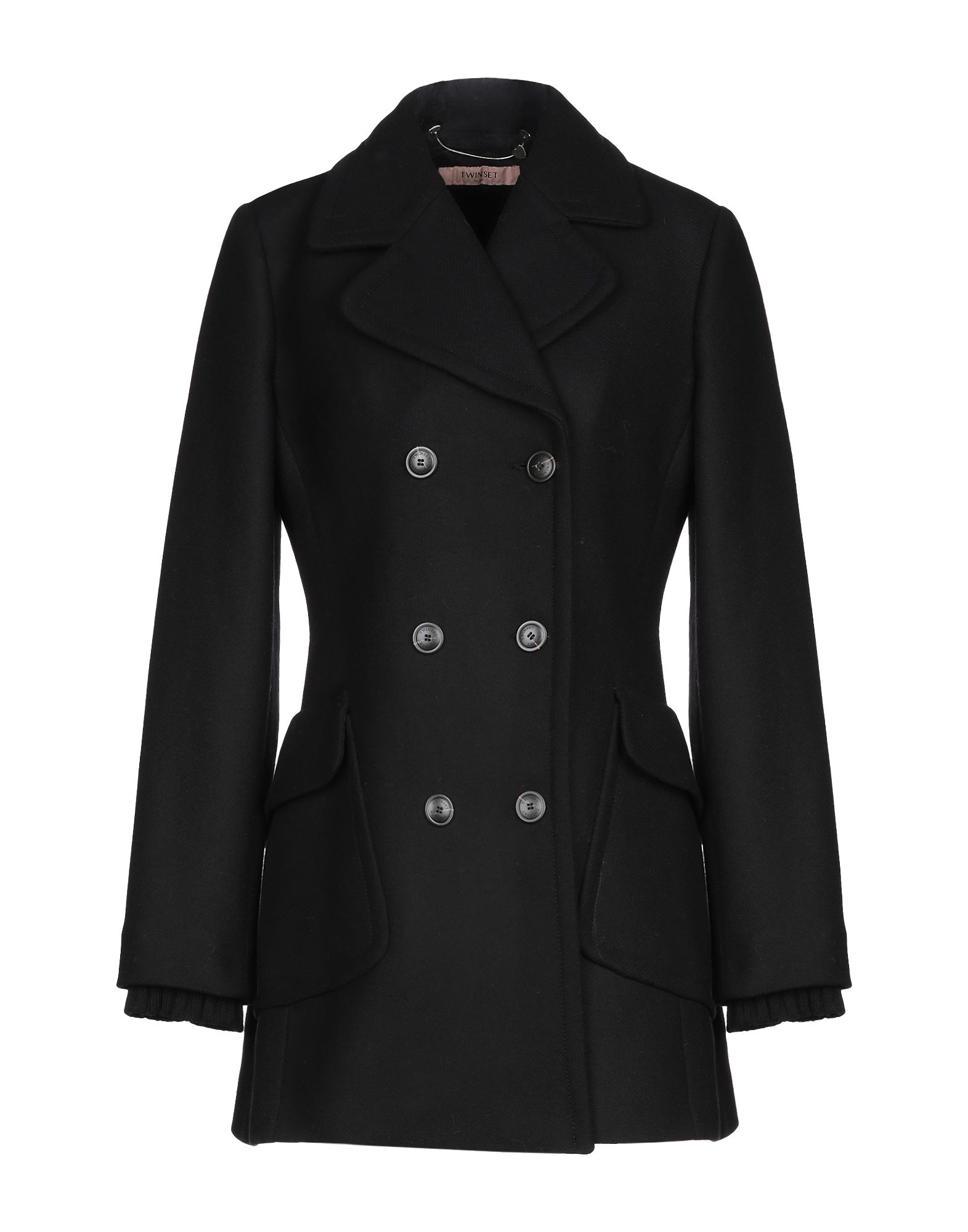 Twinset Coat In Black | ModeSens