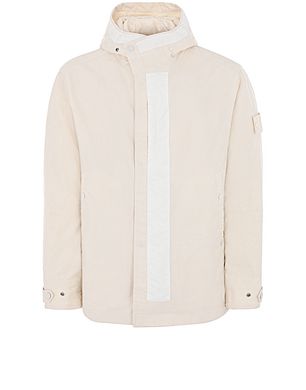 Stone island jacket hot sale white badge