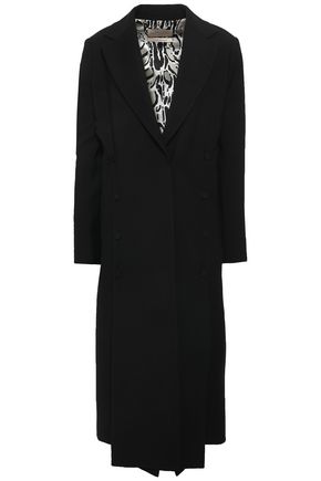 ROBERTO CAVALLI Button-embellished crepe coat