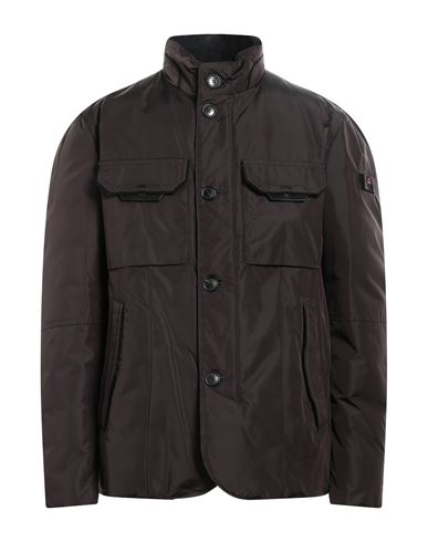 Peuterey Man Down Jacket Dark Brown Size Xxl Polyamide, Wool