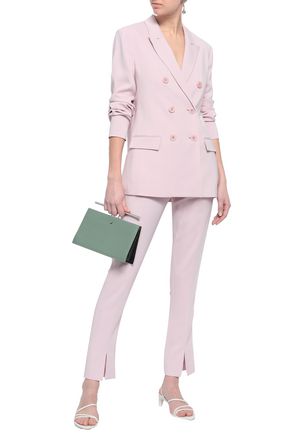 Click to view more detailed imagery on our partner's website Tibi Woman Double-Breasted Crepe Blazer Lilac